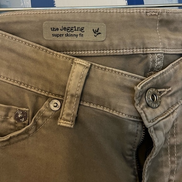 AG The Jegging Skinny Jeans Tan Cotton Blend - Picture 4 of 8